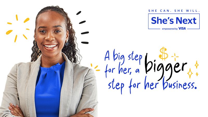 She`s Next. A big step bigger for her, a step for her business.